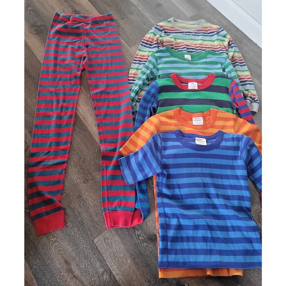 Hanna Andersson Striped Pajamas Pjs Size 14 lot 5 tops 1‎ bottoms #6 - Picture 1 of 7
